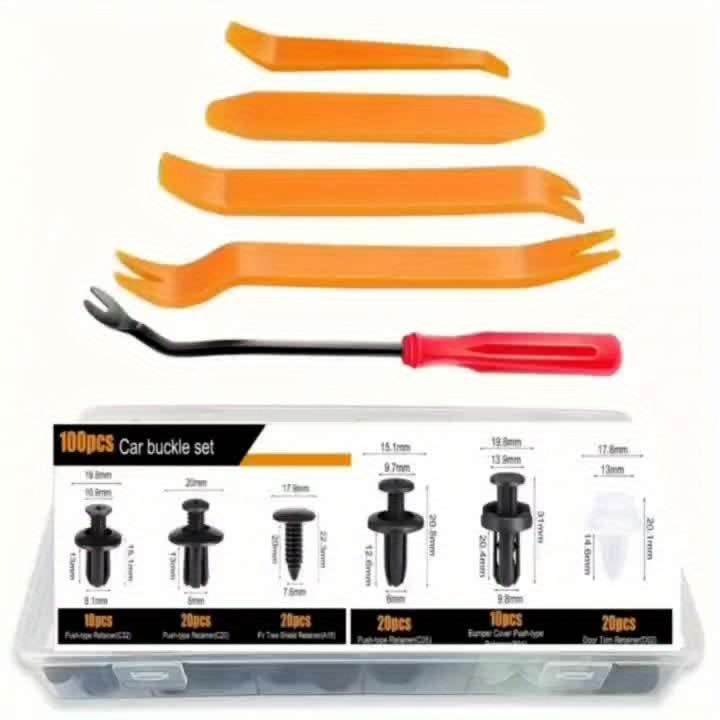 100Pcs Premium Durable Universal Car Retainer Clips Plastic Fasteners Equipment