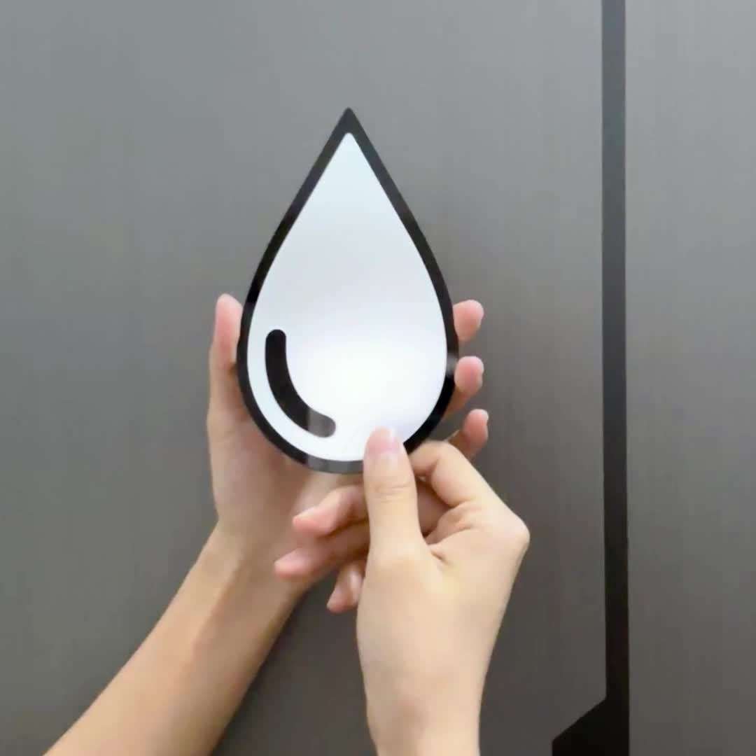 Wall Stickers Quantity Water Drop Mirror Stickers 6 Pack
