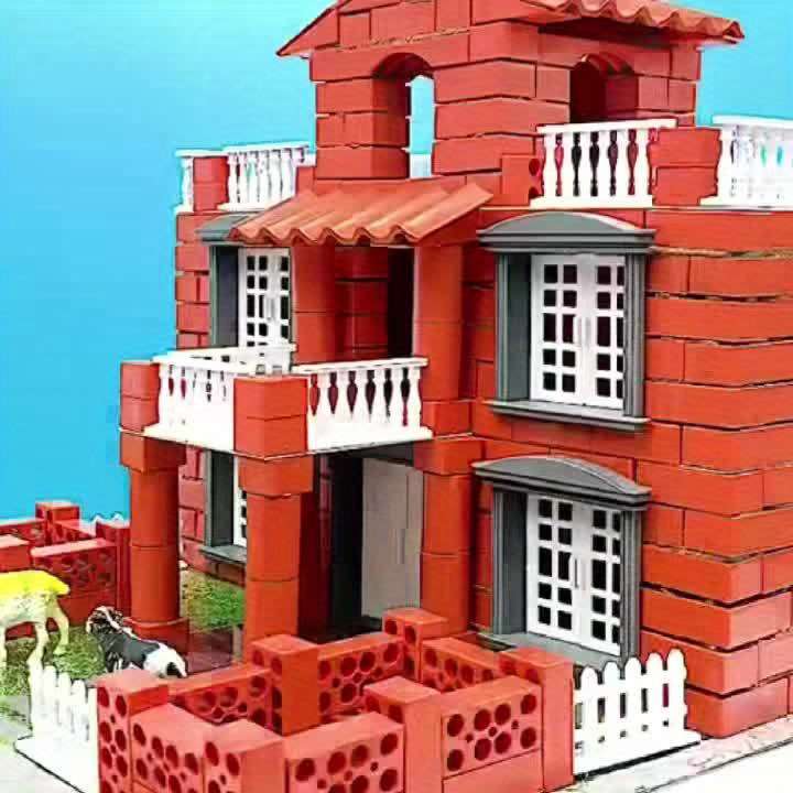 Building Toy Architectural Model Toy Set Color Farmer S Courtyard 186Pcs
