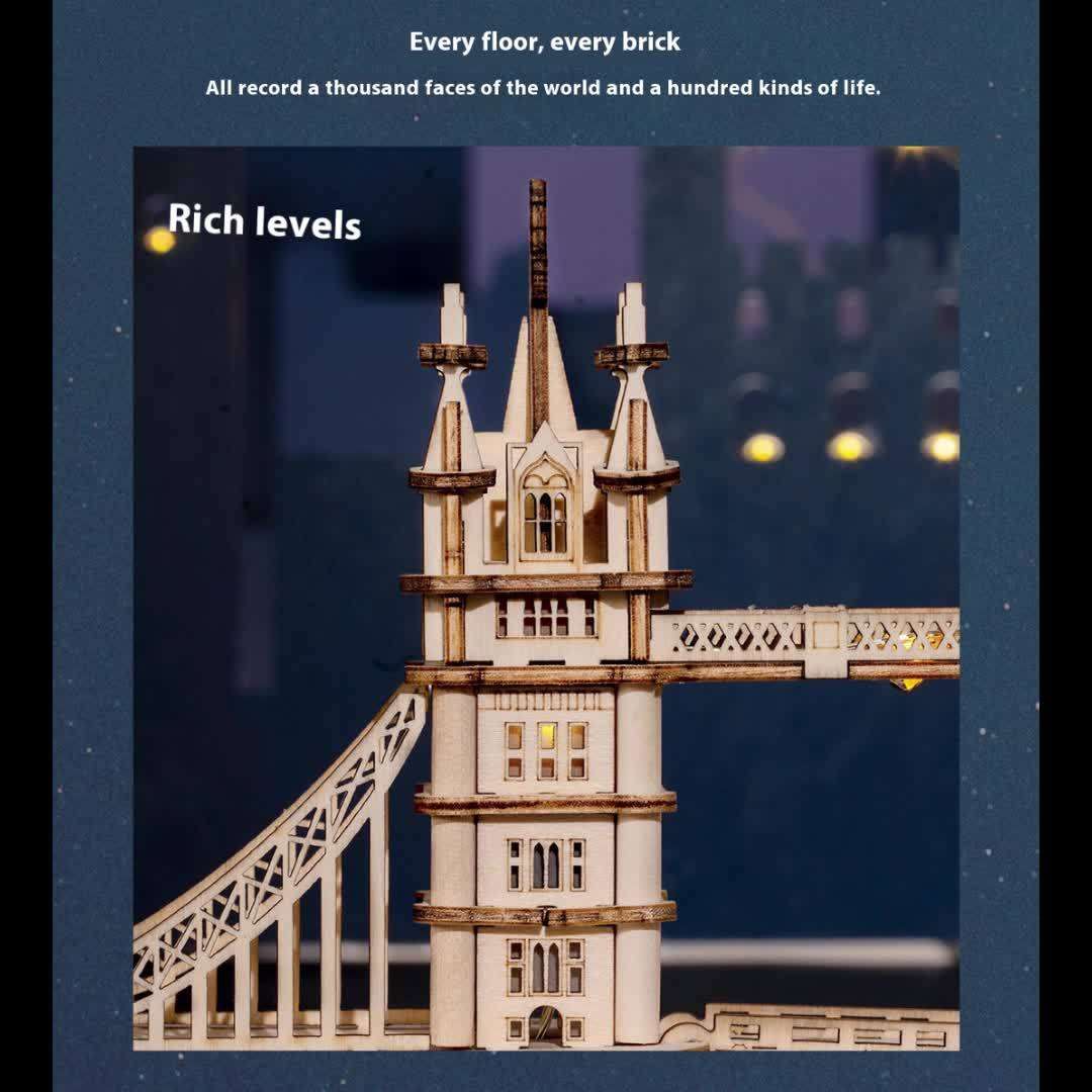 Building Toy Architectural Model Toy Set Model London Bridge Model Building Blocks Puzzle