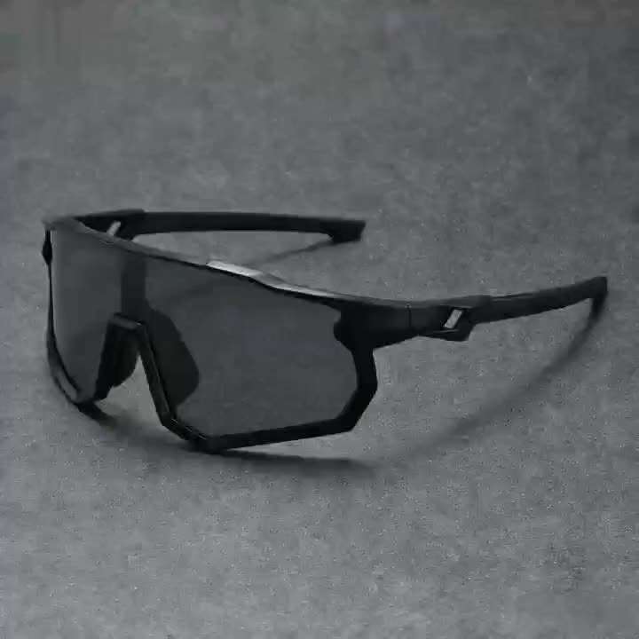 Cycling Glasses Color Black Frame Red Coating