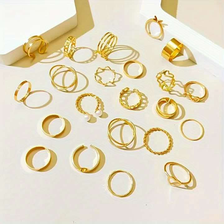 Classic Fashion Boho Style Stackable Ring Color 1hs704 Silvery