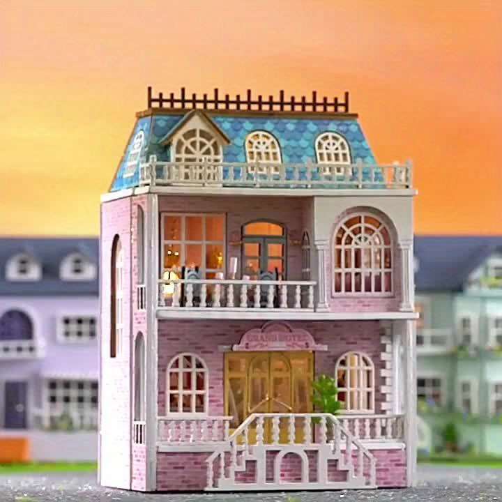 Building Toy Architectural Model Toy Set Style Pink