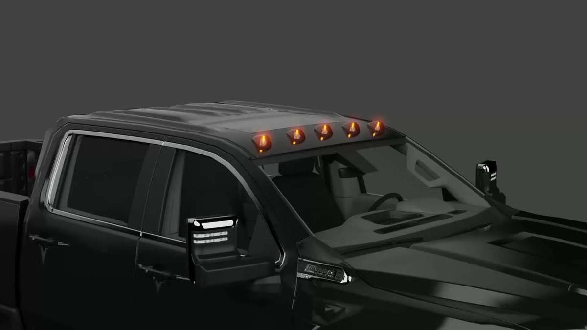 5pcs Amber Cab Marker Lights Plug And Play 360 degree lighting Compatible for Ford F1