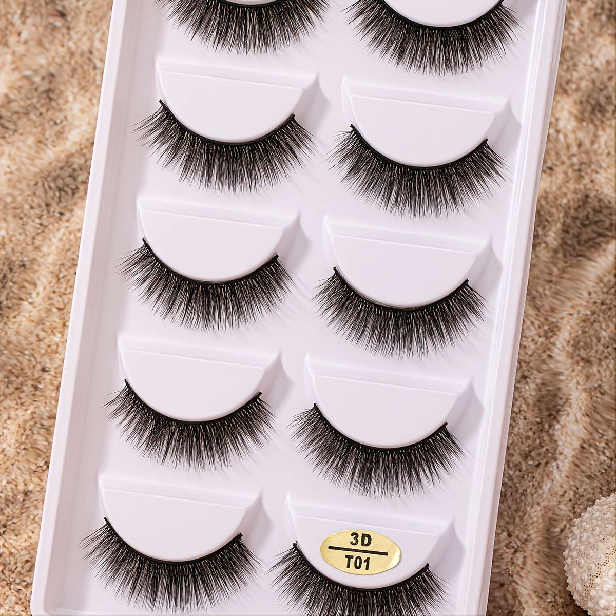5 Pairs Luxury Natural Fluffy False Eyelashes Color Black