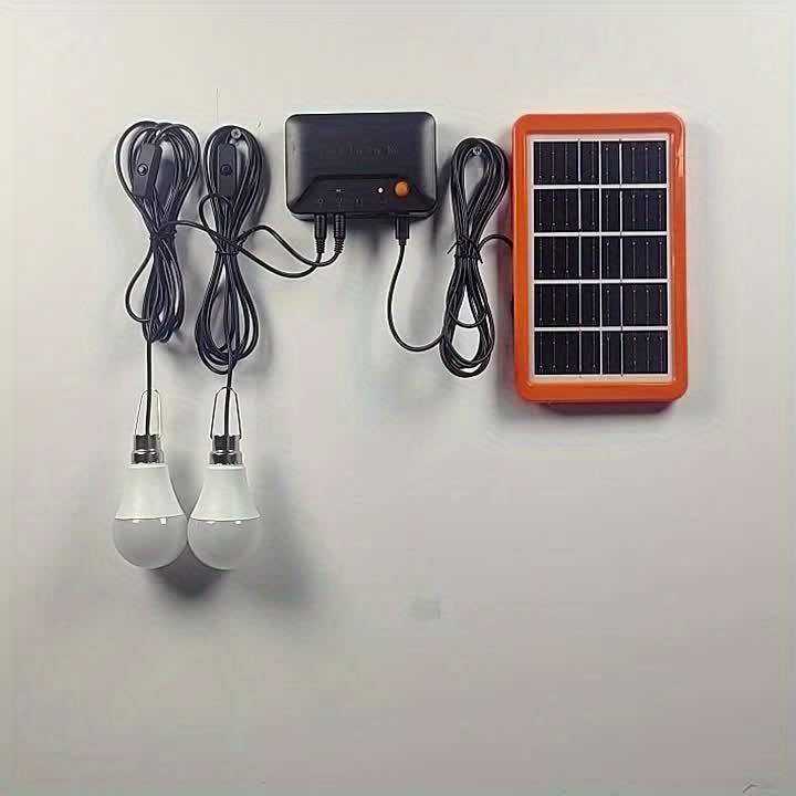 Solar Panel Color 3W Orange Solar Charging Lighting Kit