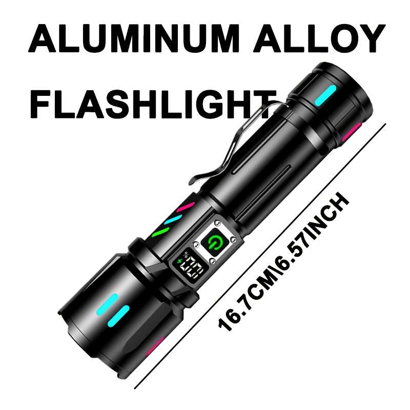 Advanced 1Pc Portable Flashlight Rechargeable Flashlight Color Box Professional