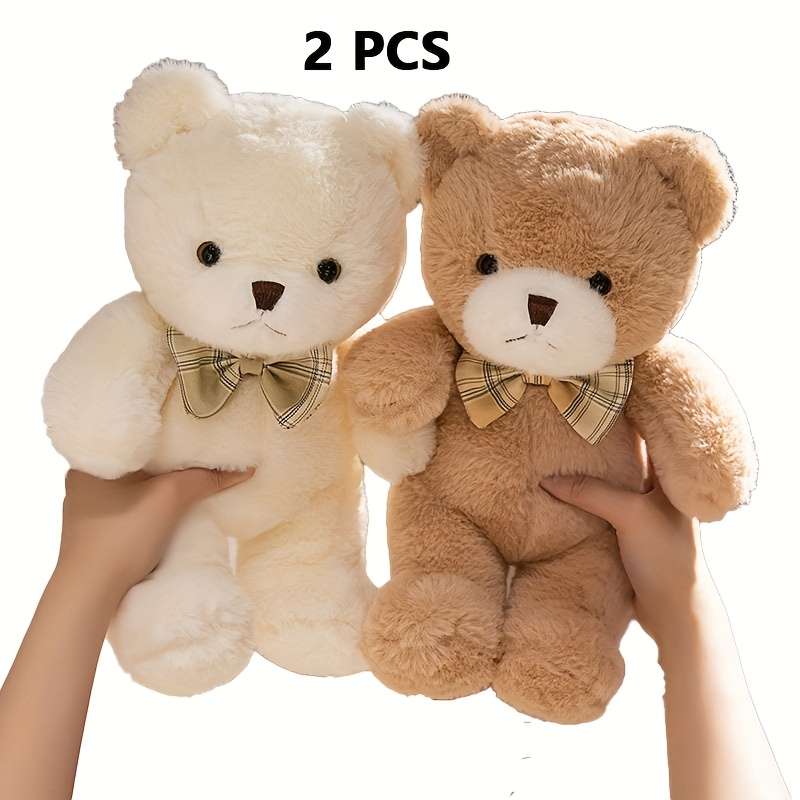 Plush Toys Color 2 Pcs Brown  Add    White
