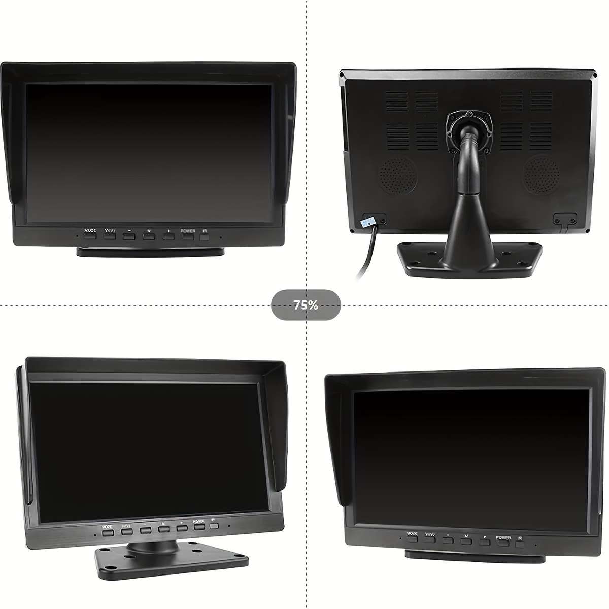 Quad Channel Inch Display Suitable For Rvs Tractors Buses Cement Trucks