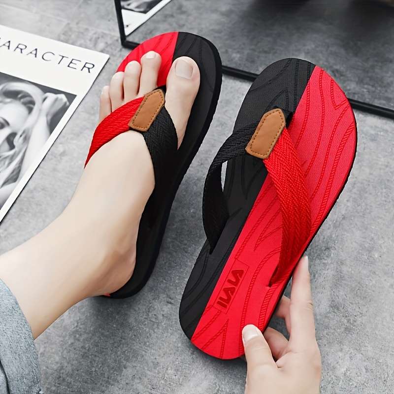 Men Slippers Summer Style Red Size Uk 11