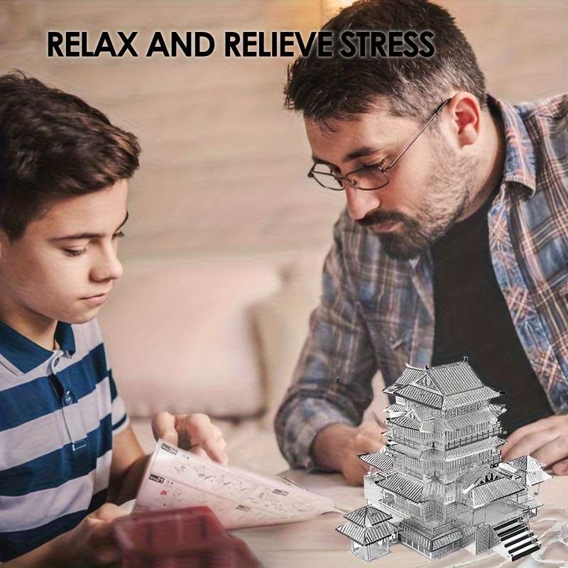 3D Building Model Puzzle Set Style Tengwang Pavilion