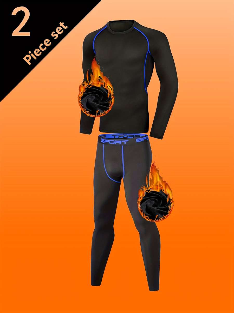 Thermal Underwear Color 2Pack Black Cloth And Black Thread Sizel