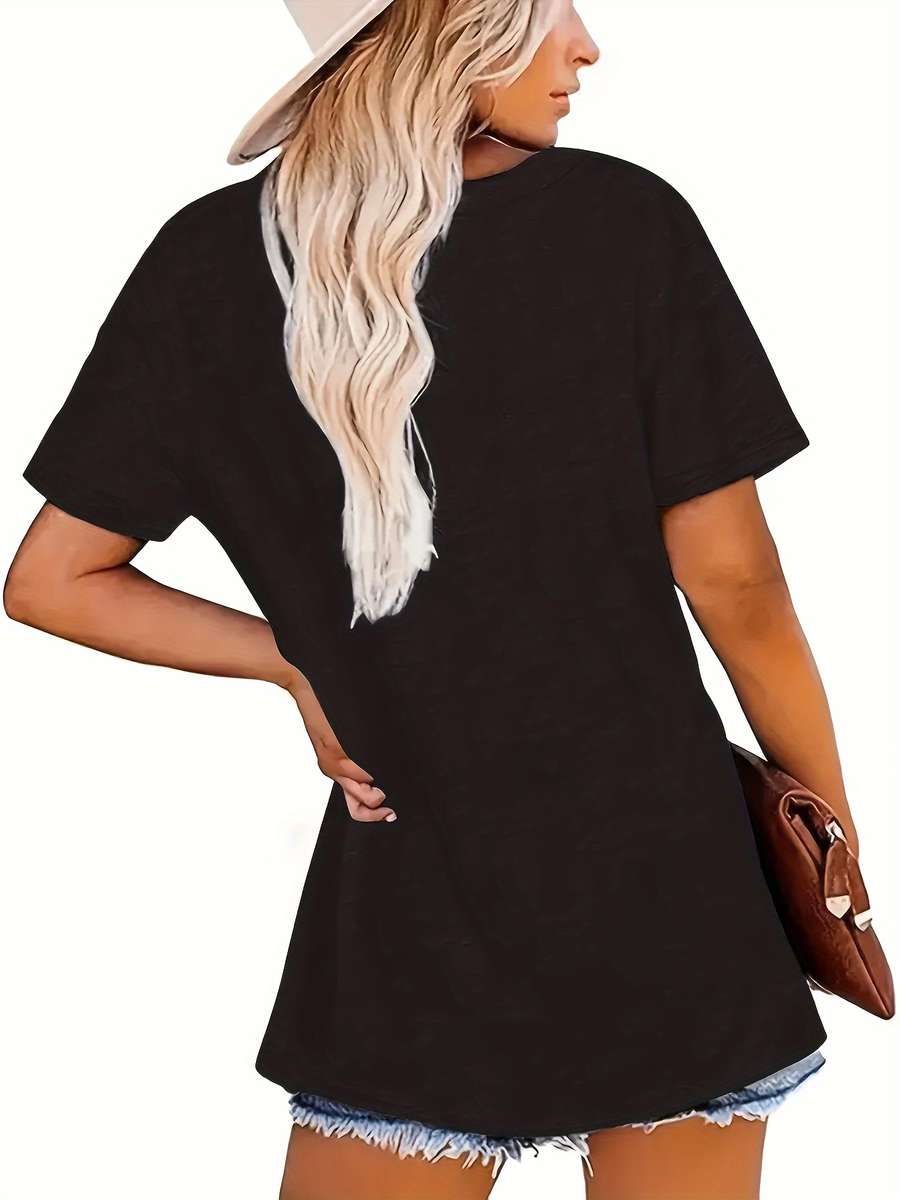Womens T Shirt Color Apricot   Black   White Sizem
