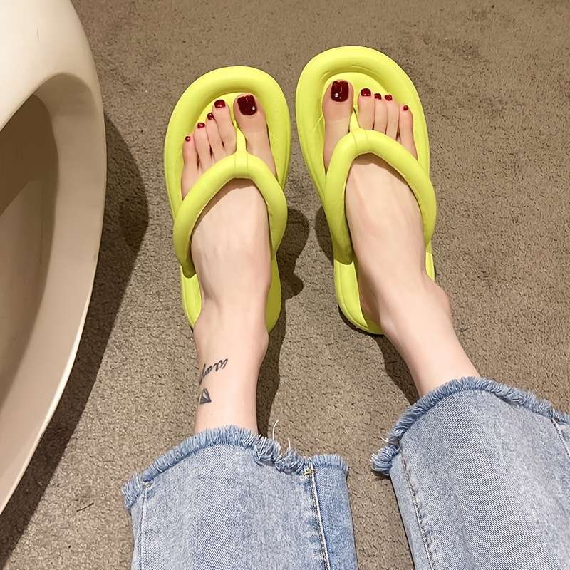 Ladies Summer Flip Flops White Uk 6.5-7