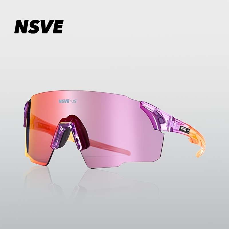 Cycling Glasses Model Light Chaser Series Translucent Gray Frame With Blue Film