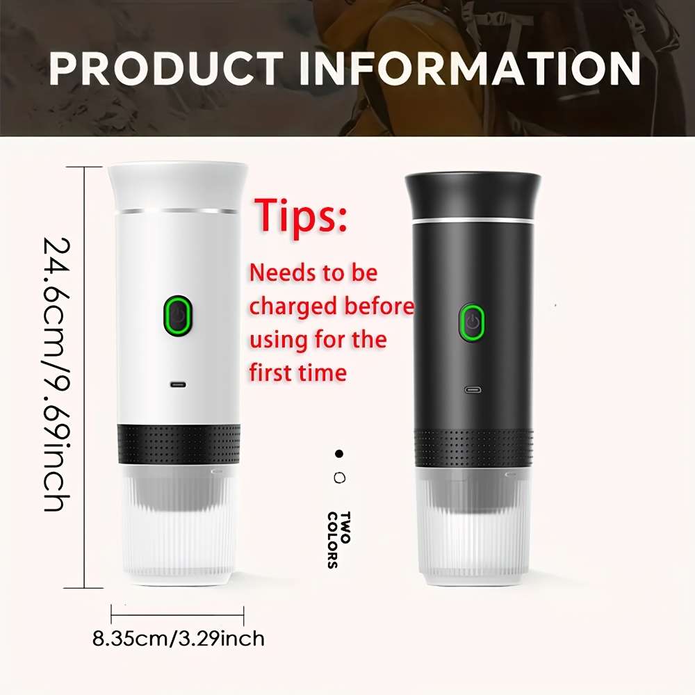 Premium 1Set Set In Electric Selfheating Coffee Makerportable Usb Rechargeable