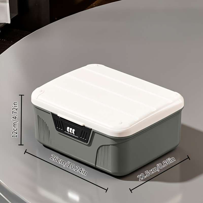 Safety Storage Box Model Width 46.8Cm 18.43In   Gray   With Password Lock