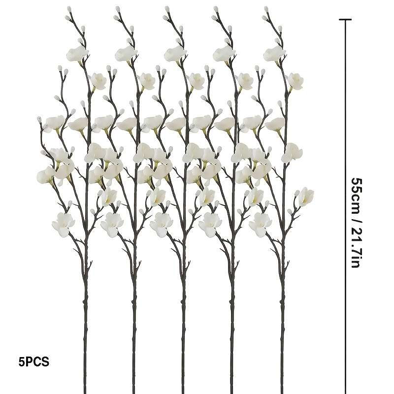 Simulated Flower Quantity 50 White Flowers  5 Stems