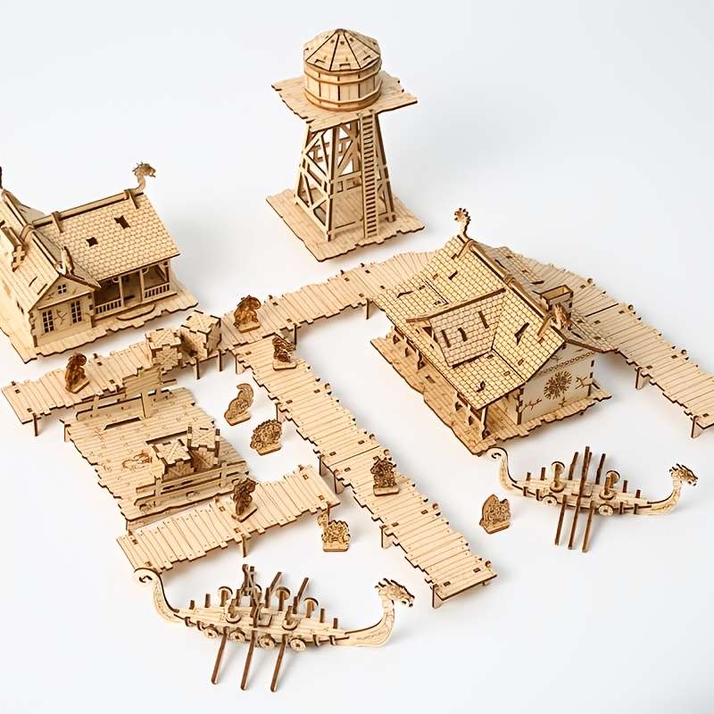 3D Building Model Puzzle Set