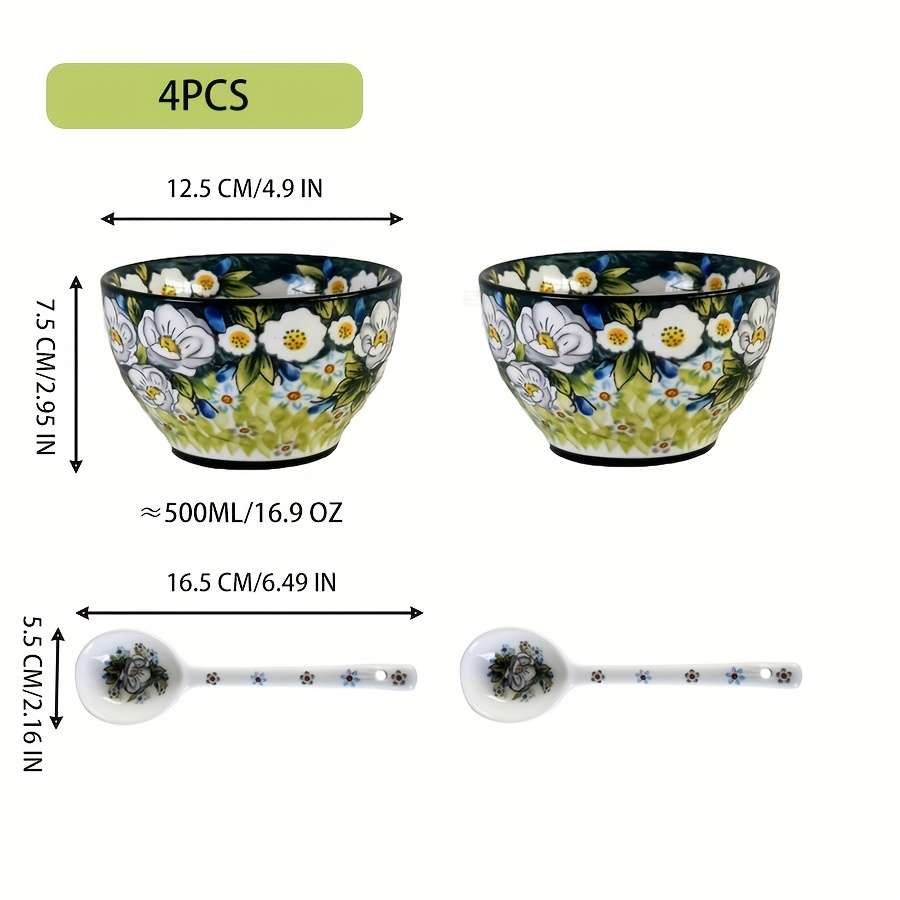 Bowl Color 4Pcsbowl2Spoon2