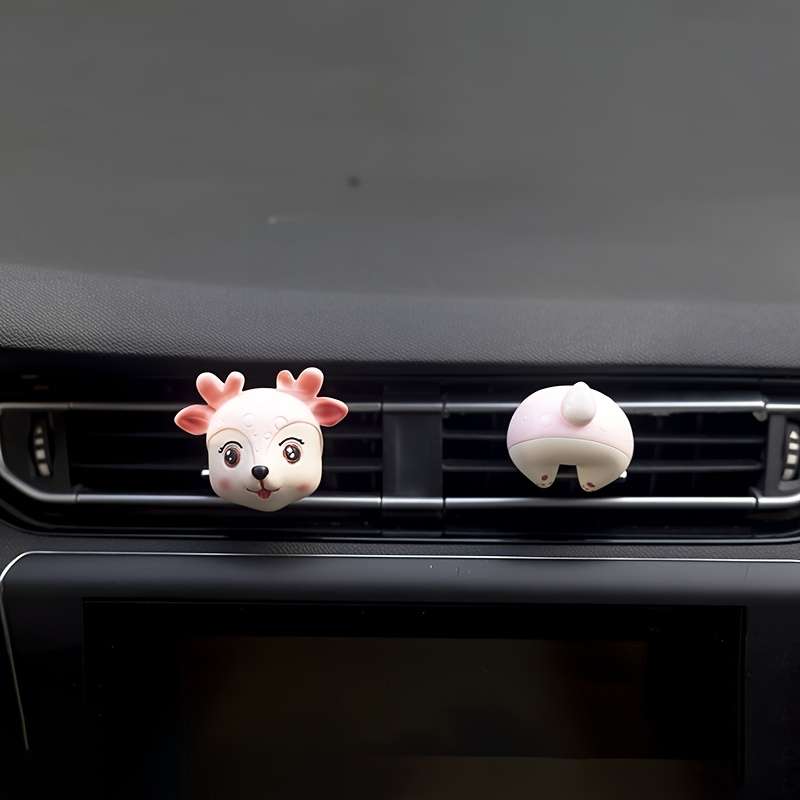 Car Interior Decor  2Pcs White Bear