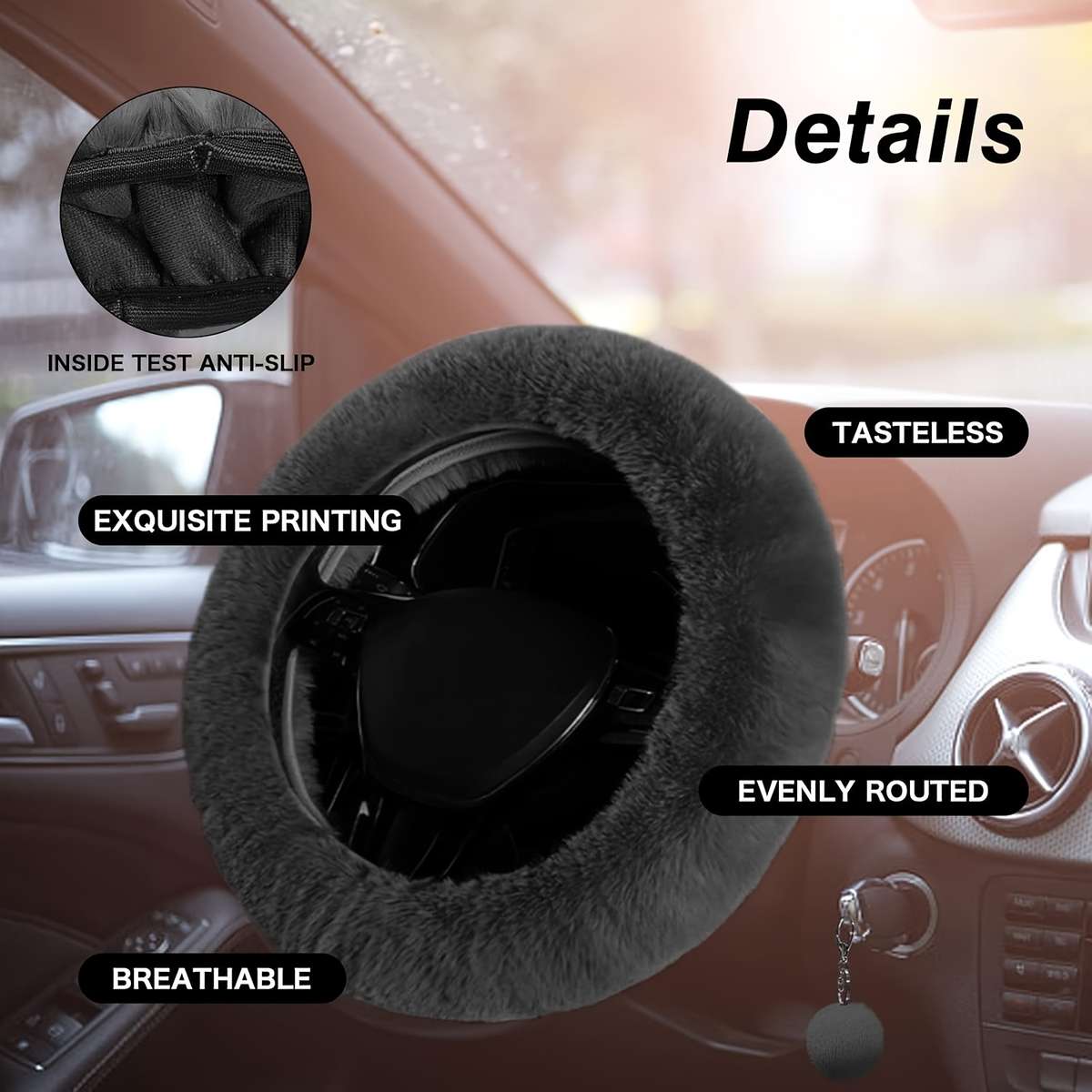 Car Steering Wheel Cover Purple