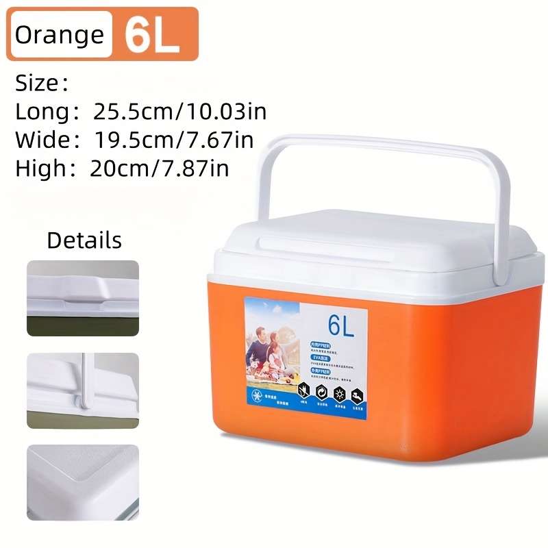 Refrigerator Color Orange Capacity6 Liters   Ice Packs 5Pcs   Ice Plate