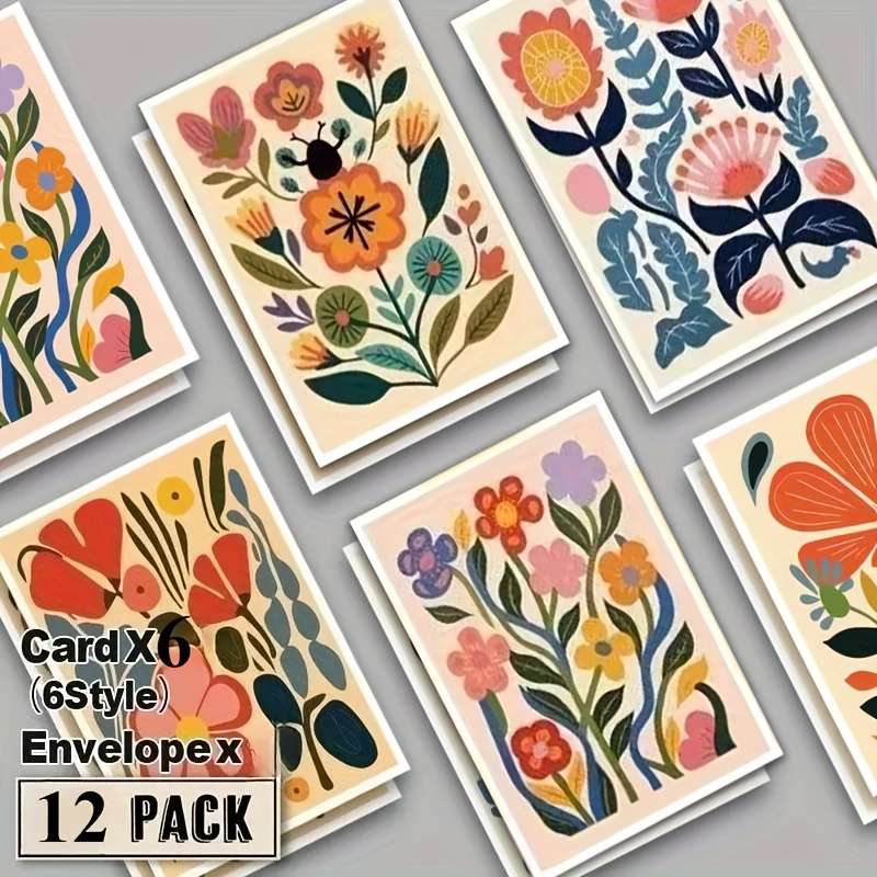 Greeting Cards Quantity 12Pcs