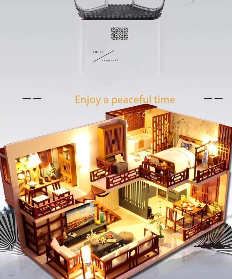 Building Toy Architectural Model Toy Set Style Quiet Good Time