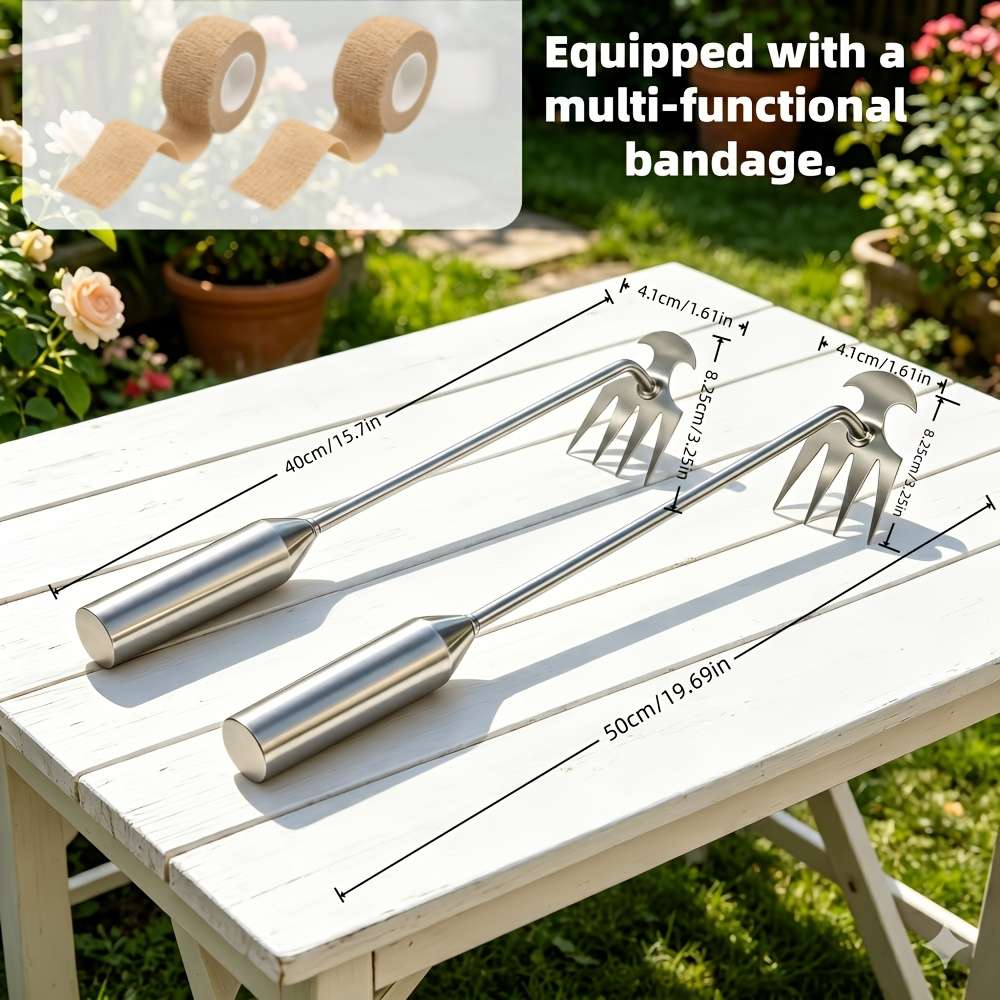 Garden Supplies Quantity 2Pcs: 50Cm Thickened Weeding Rake Multi Functional Tape