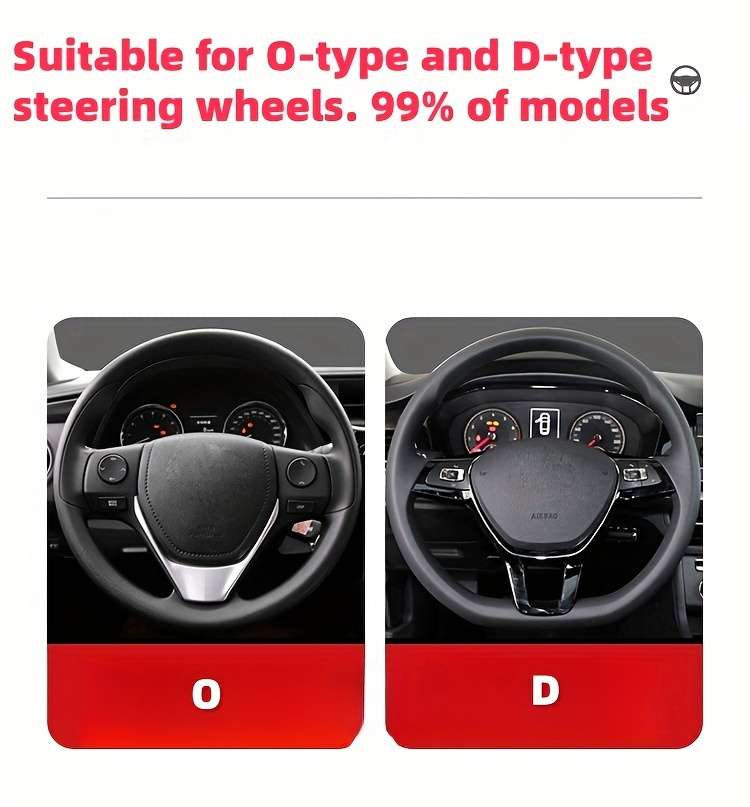 Car Steering Wheel Cover Black+White Line