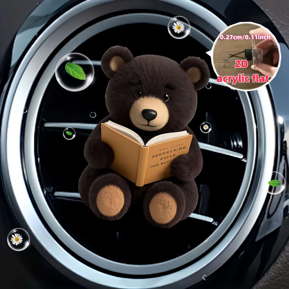 Car Interior Decor Color Book Hug Bear