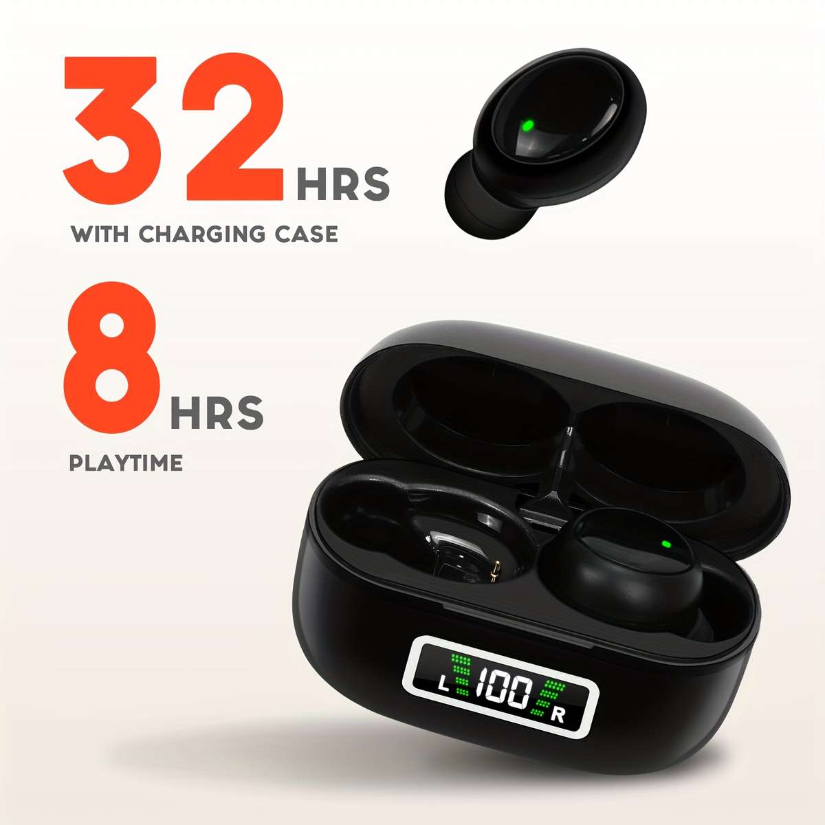 Wireless Headphones   Black