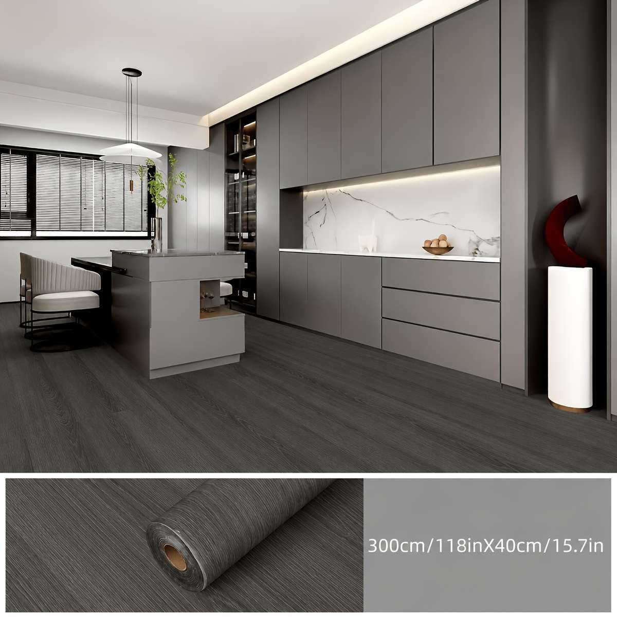 Self Adhesive Floor Stickers Emberwood Trace Hdb007 1 Roll  Coverage Area 1.2 M2  12.92 Sq Ft