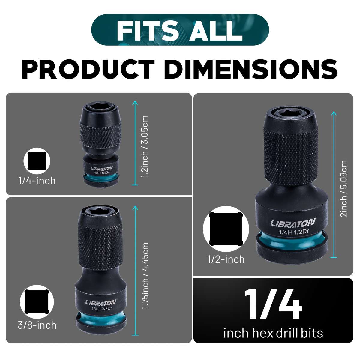 3-Piece Quick-Change Adapter Set