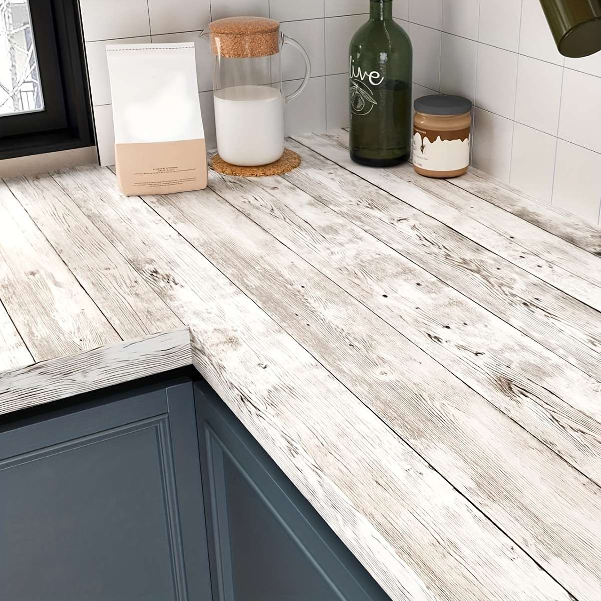 Self Adhesive Floor Stickers 5.0Meter*44.96Cm Old Wood Grain