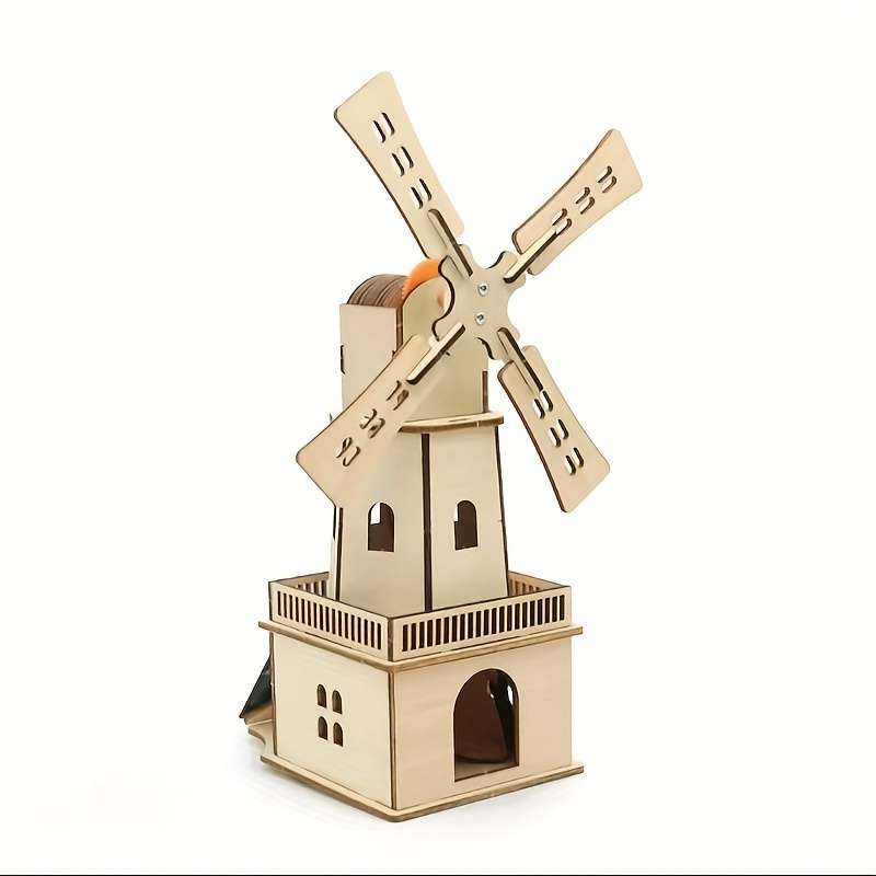 Building Toy Architectural Model Toy Set Items Solar Windmill Cabin