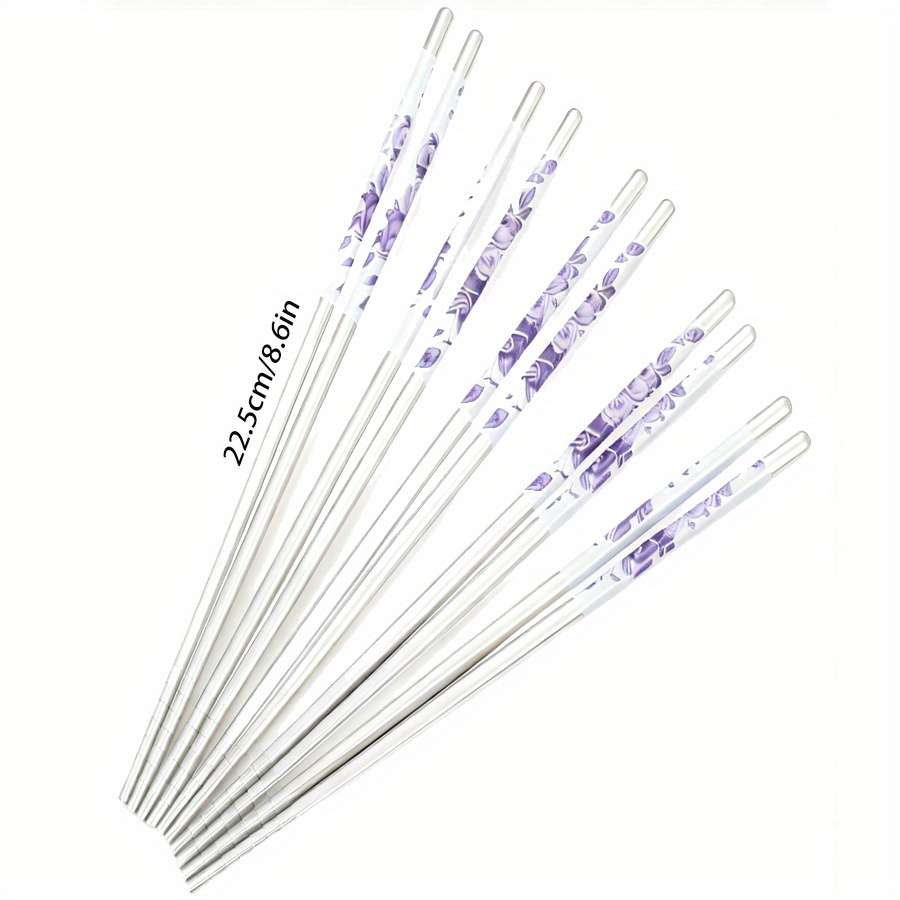 Chopsticks Color 2Pcs23 Square Chopsticks Decalswhite Purple