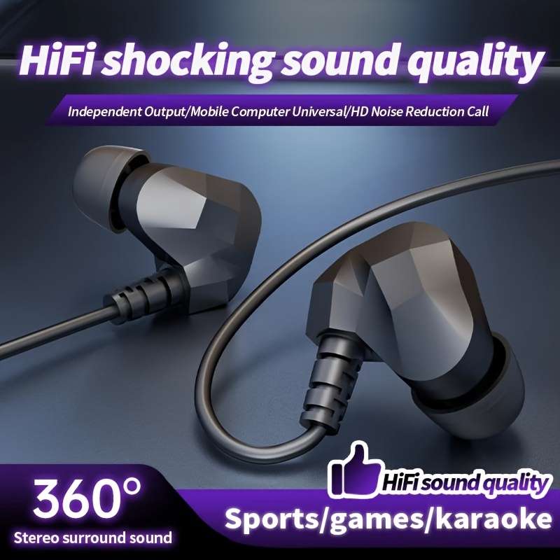 Wired Headphones Black