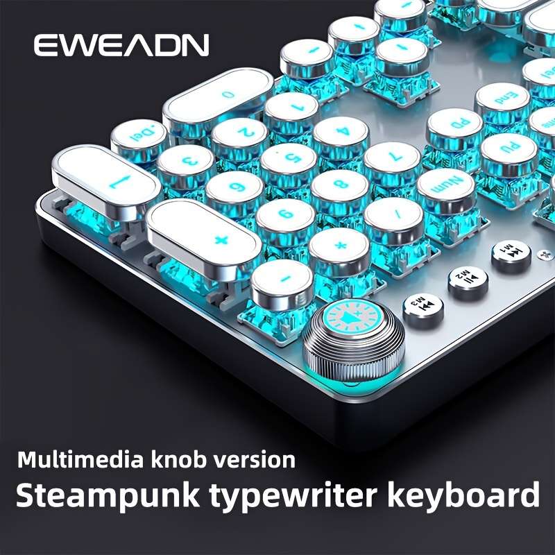Portable HighQuality Build For Laptop Desktop Eweadn Punk Typewriter Mechanical