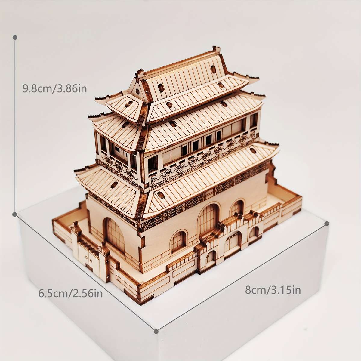 Building Toy Architectural Model Toy Set Items Wooden Palace Model