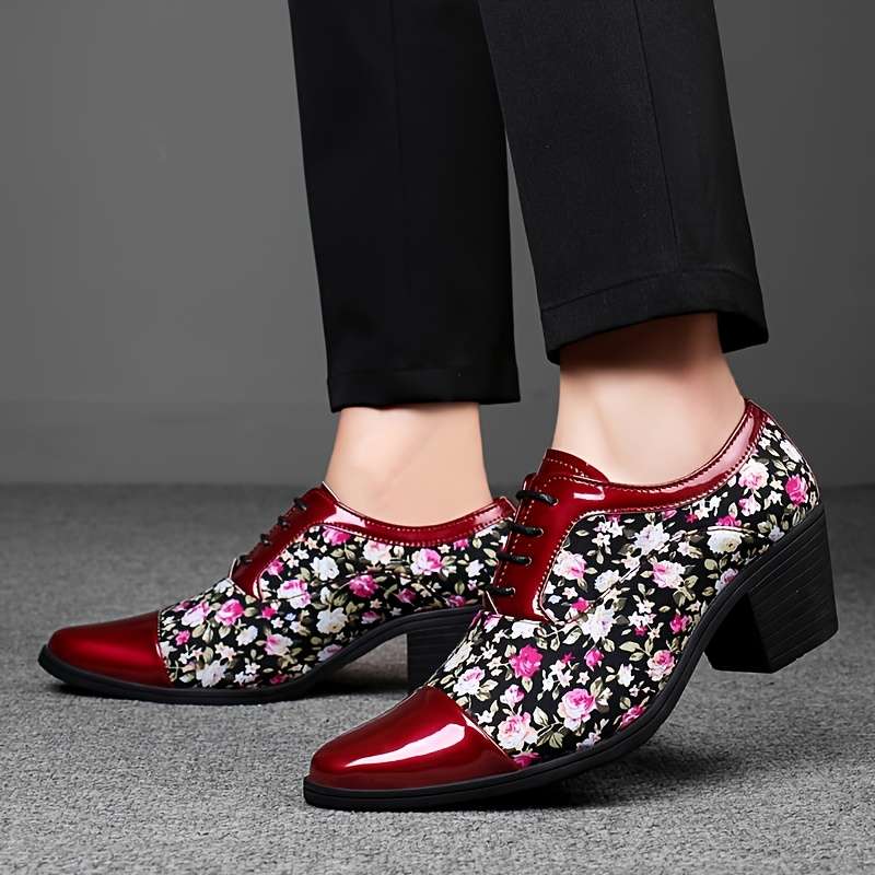 Mens Leather Shoes Color Red Sizeuk 7