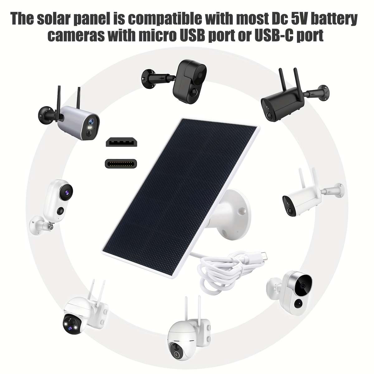 Solar Panel Color White Quantity 2Pcs