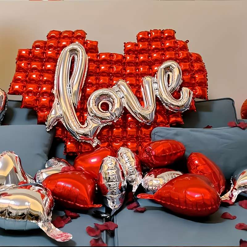 6Pcs Exquisite Vibrant Handcrafted Valentine Anniversary Decoration Heart For Wedding Events