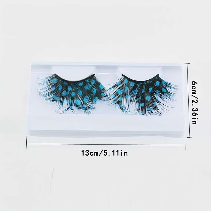Advanced 3d Lash Extensions Special Color Blue Polka Dot False Eyelashes Set
