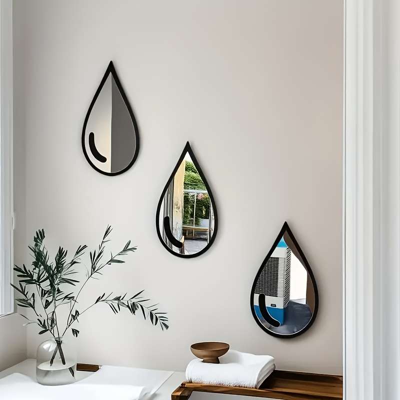 Wall Stickers Quantity Water Drop Mirror Stickers 6 Pack