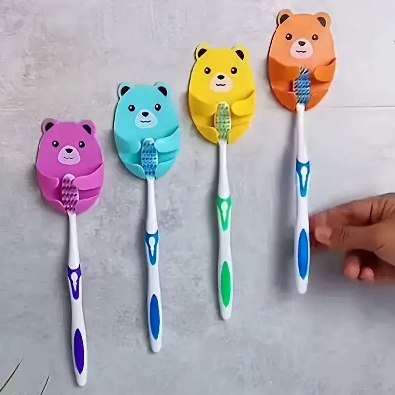 Bear Hook No Punching Storage Power Plug Hook Multi Purpose color 5pcs