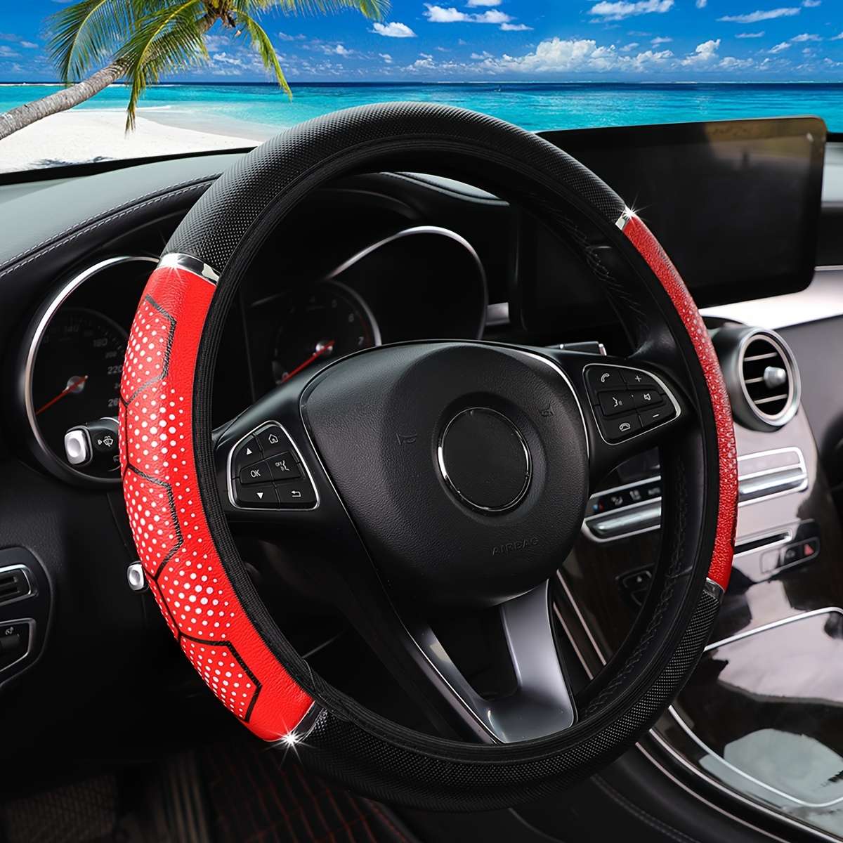 Car Steering Wheel Cover Blue