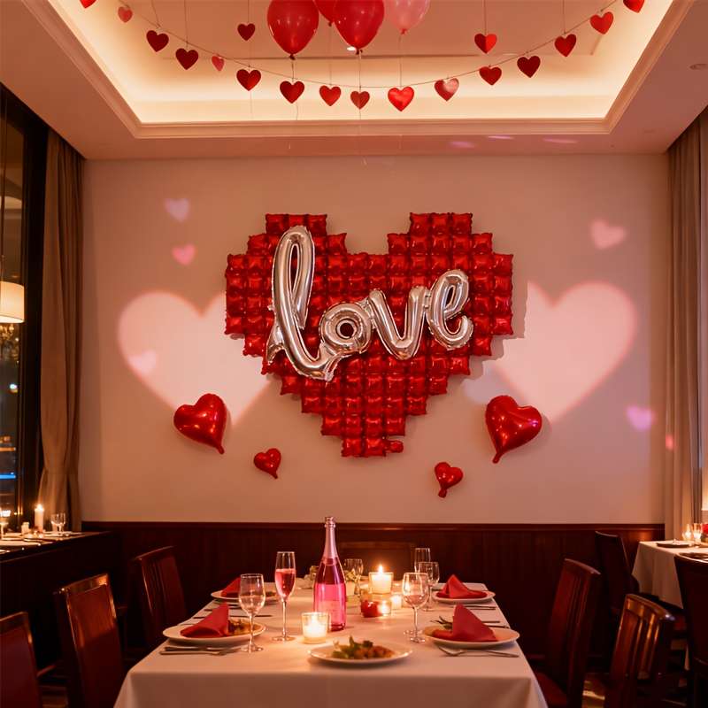 6Pcs Exquisite Vibrant Handcrafted Valentine Anniversary Decoration Heart For Wedding Events
