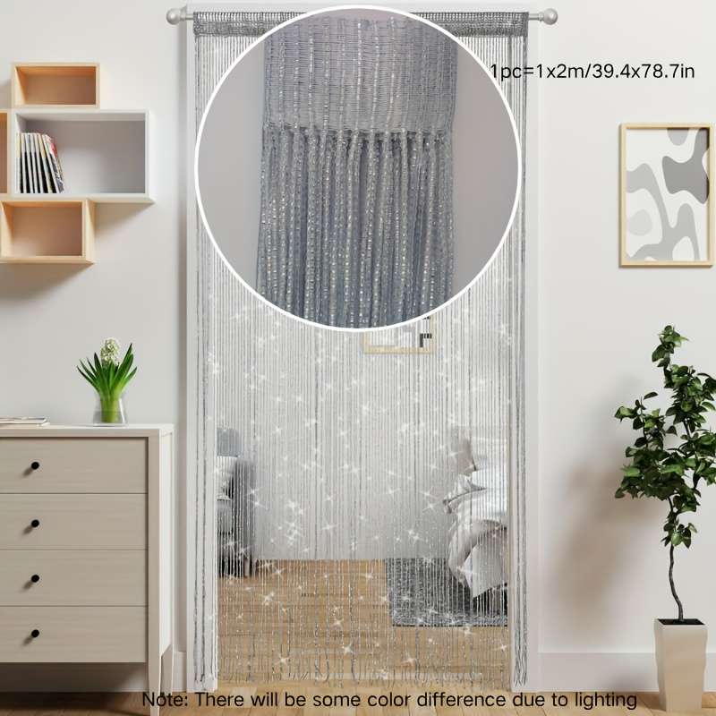 Door Curtain Color Silvery